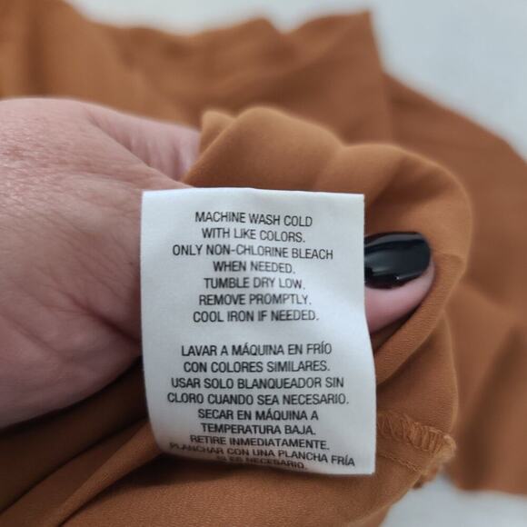 Covington woman blouse button up beige Size 3x Work wear Career Church Casual - Picture 7 of 9